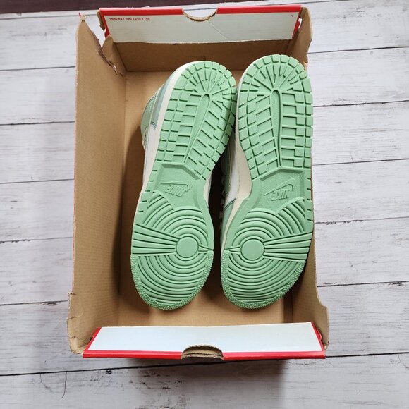 Women 13.5(Men 12) Dunk Hi 1985 Enamel Green Enamel Green - New/NoLid/Defect - Picture 7 of 8